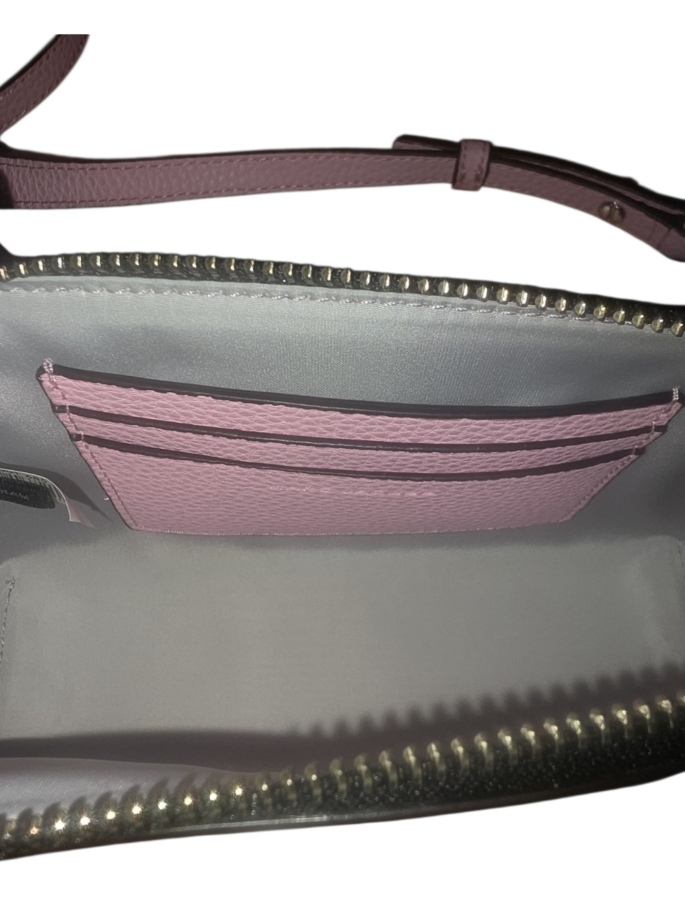 Authentic Small Marc Jacobs Pink Pebbled Leather Crossbody with Pom Doll Charm - Picture 5 of 6
